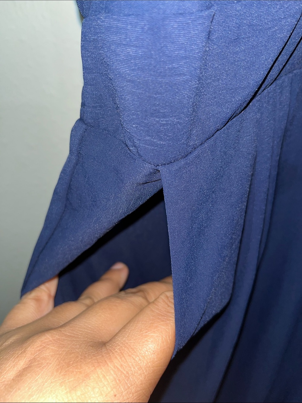 SHEIN Navy Wrap-Style Maxi Dress - Picture 10 of 14